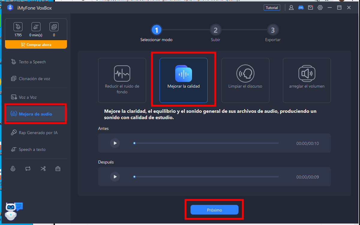 Mejorar calidad MP3 en VoxBox
