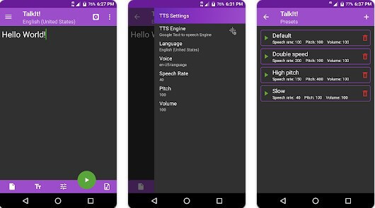 cómo utilizar talk it para convertir texto a voz