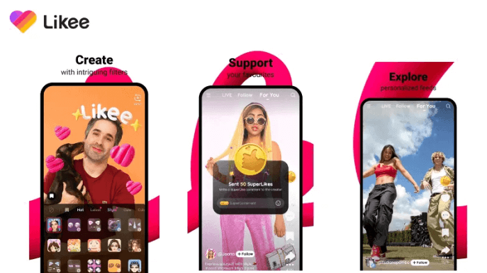 Likee:app como Tiktok
