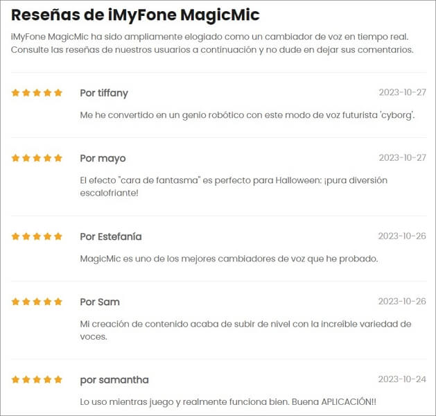 Opiniones de usuarios de MagicMic