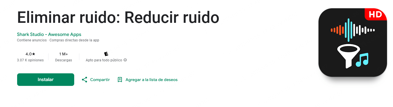 filtro para eliminar ruido de audio