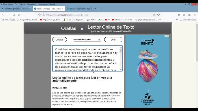 Oratlas - un lector de ingles para aprender ingles
