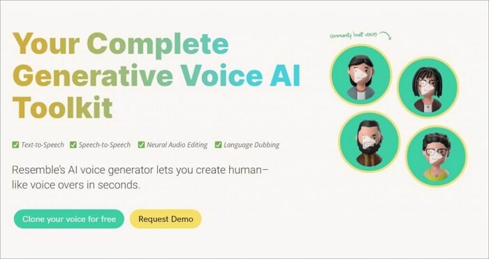 Resemble.ai, IA que clona voz
