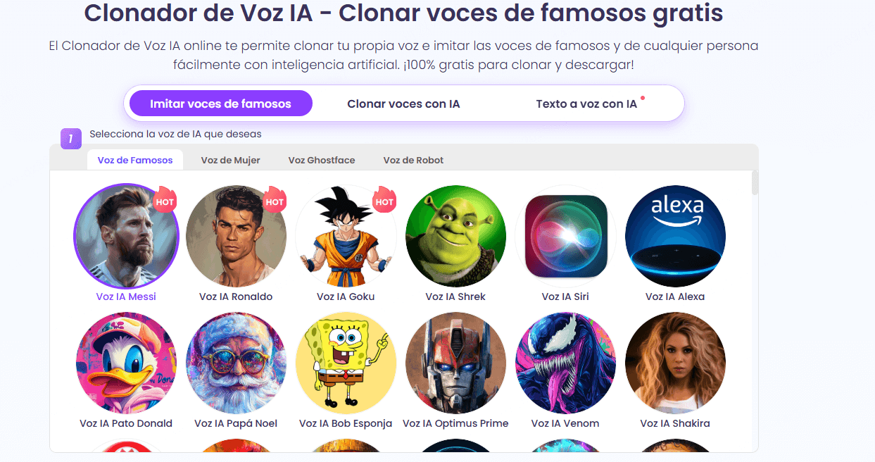 clonar voz de famosos online gratis
