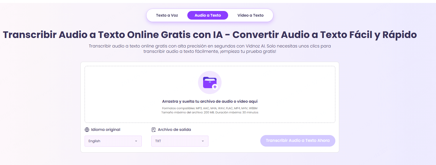 voz a texto en línea