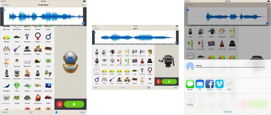 modulador de voz en tiempo real iOS