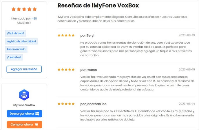 Reseñas de iMyFone VoxBox