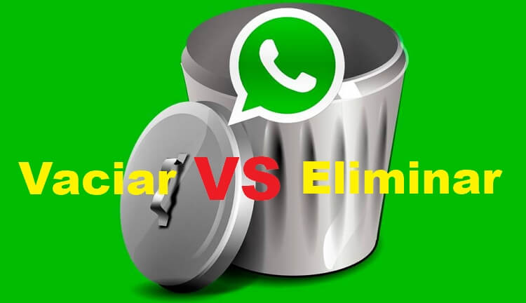 diferencia entre vaciar chat y eliminar chat WhatsApp