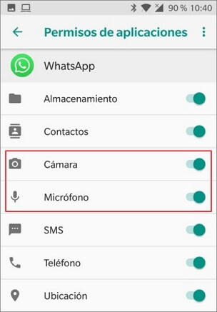 Comprobar los permisos de WhatsApp en Android