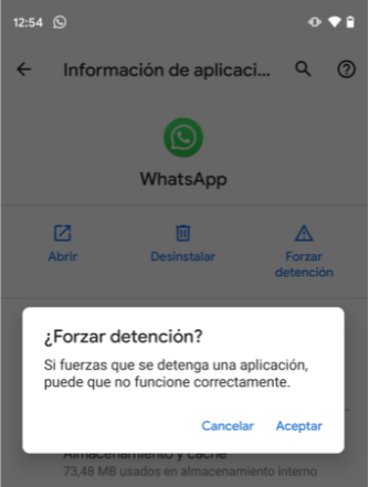 forzar la detención de Android