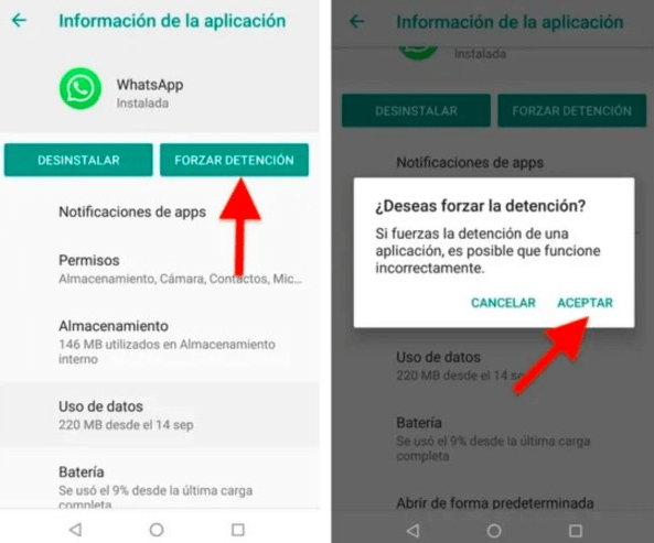 forzar detención
