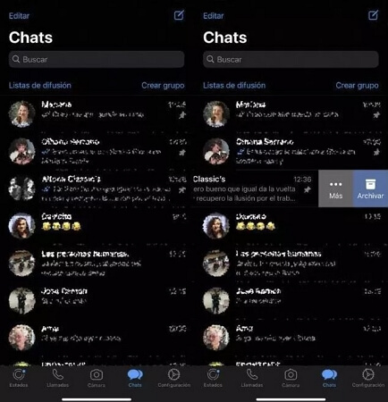 archivar chats de WhatsApp en iPhone