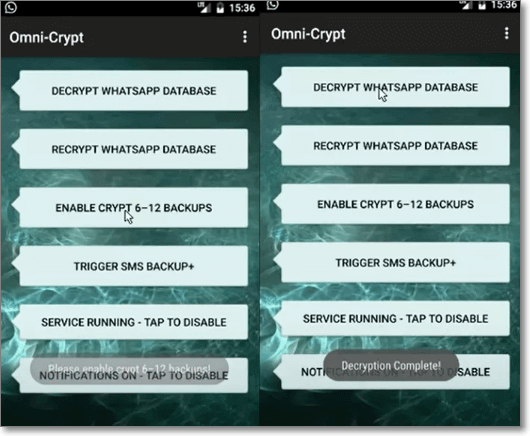 abrir omnicrypt en celular