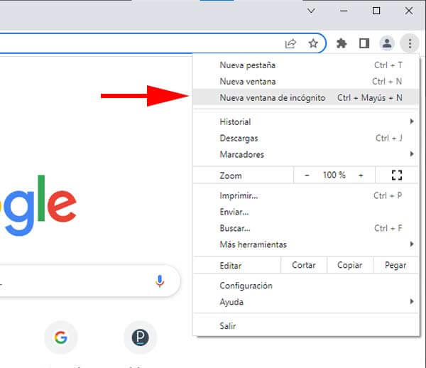 Cambiar nueva ventana en Chrome 