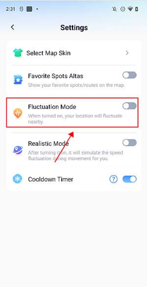 anyto android fluctuation mode