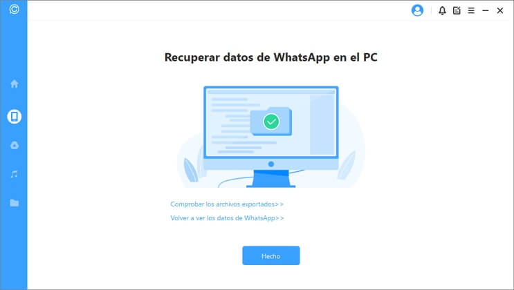 recuperar los chats borrados de WhatsApp en el PC