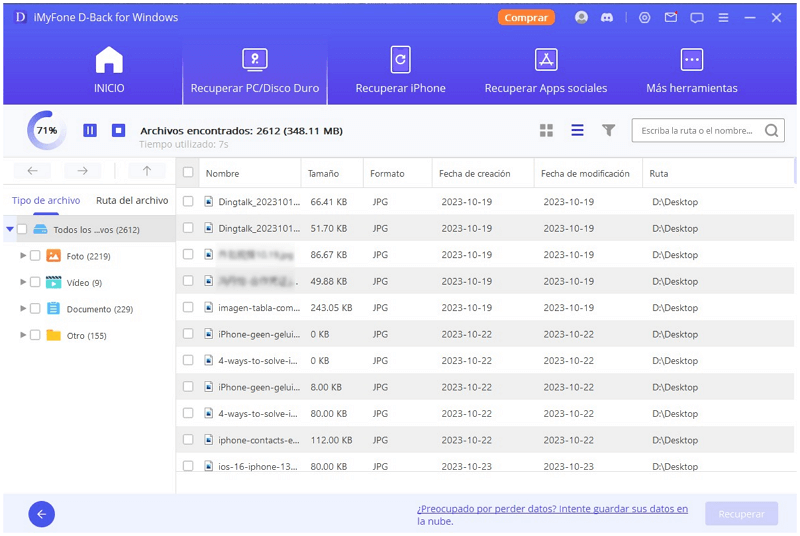 escanear los datos de tu tarjeta SD