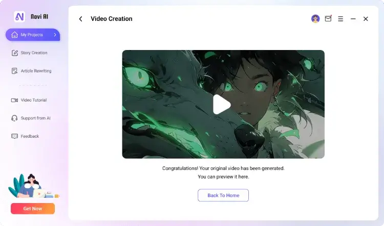 Video creado con éxito