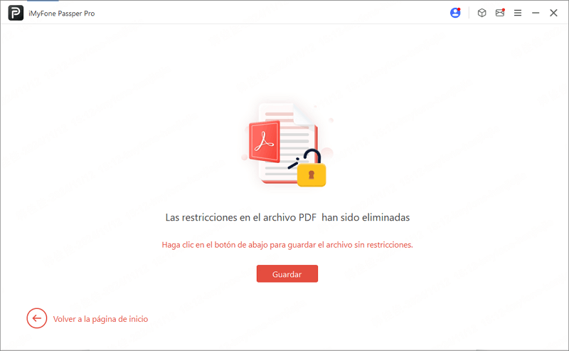 Eliminado contraseña de permisos de PDF