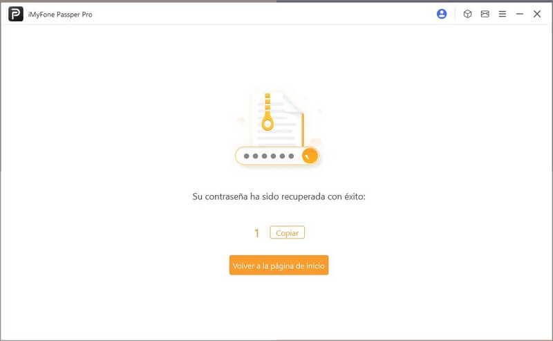 desbloquear archivo zip con contraseña con éxito