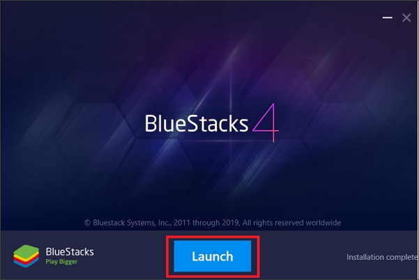 descargar y lanzar BlueStacks