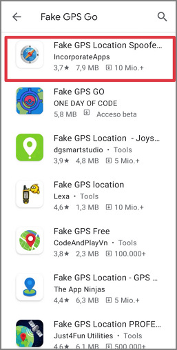 buscar Fake GPS GO para jugar pokemon go desde casa