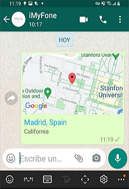 Enviar la ubicación falsa en WhatsApp para un dispositivo Android