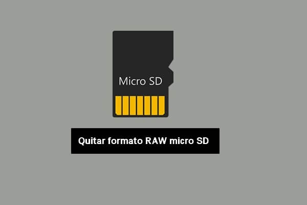 Cómo quitar formato RAW a micro SD