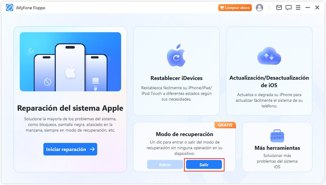 Salir de support.apple.com/iPhone/restore directo con 1 clic