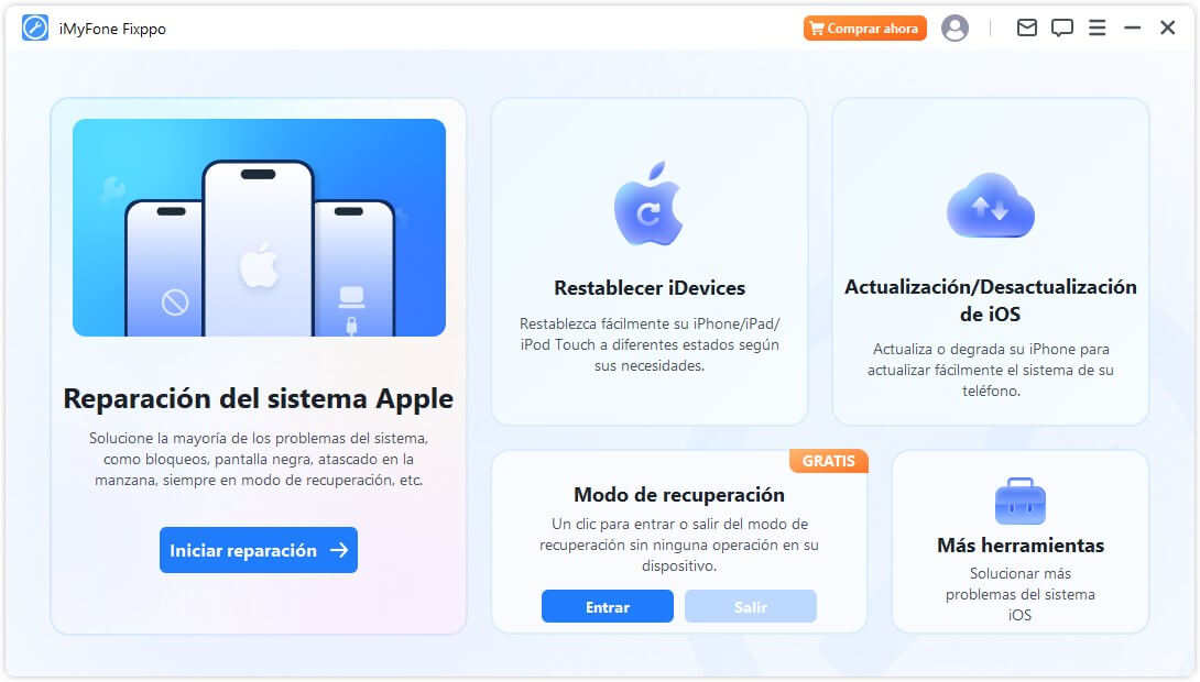 Programa de reparaciÃ³n iOS iMyFone Fixppo