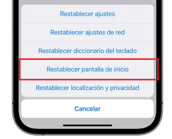 Restablecer el fondo de pantalla para iPhone pantalla borrosa
