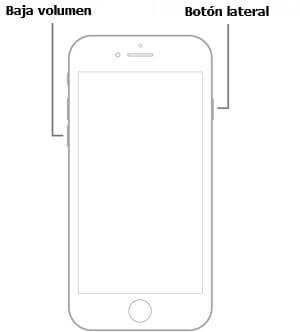 Forzar el reinicio del iPhone 7 o iPhone 7 Plus