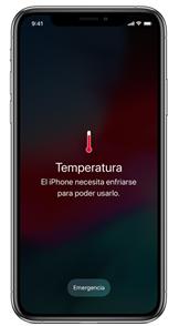 Mantener tu iPhone a temperaturas normales