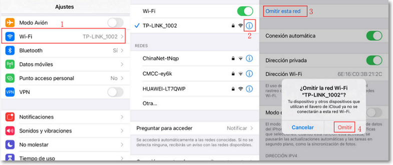 Eliminar las conexiones Wifi corruptas