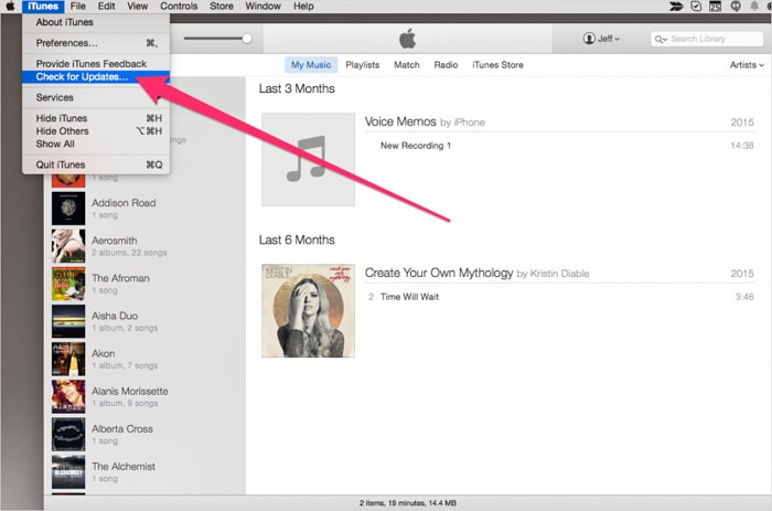 Actualizar iTunes en Mac