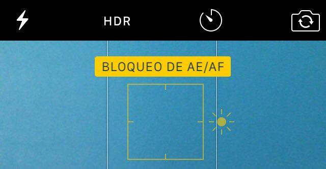 Activar el bloqueo AE/AF iPhone