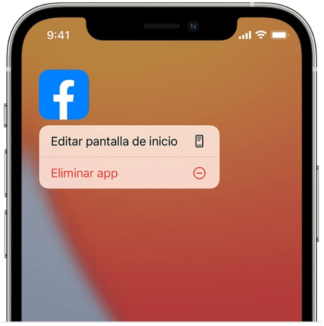 Eliminar app Facebook