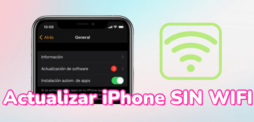 cómo actualizar iPhone sin Wi-Fi