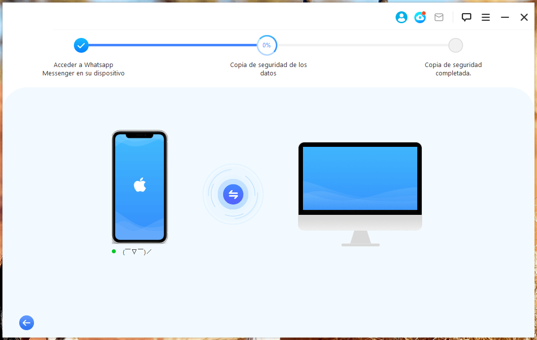 Está en el proceso de hacer copia de seguridad de WhatsApp en PC