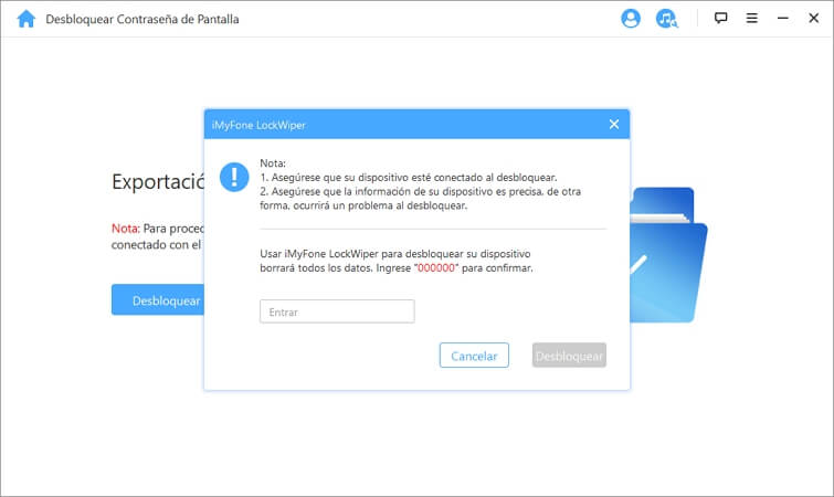 confirmar el desbloqueo de iPad desactivado conectar a iTunes