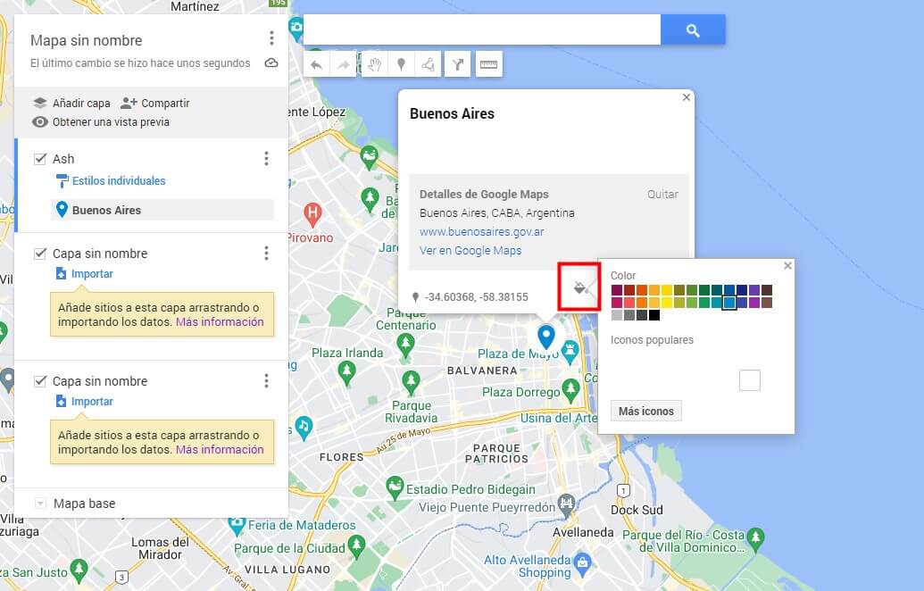 personalizar el aspecto de su ruta en Google Maps