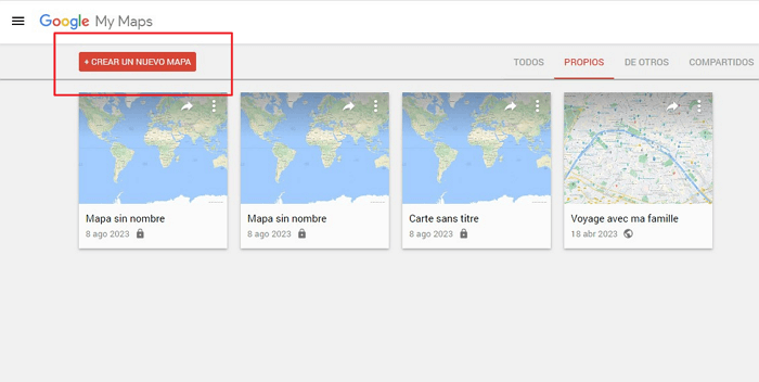 Crear mapa en Google Maps