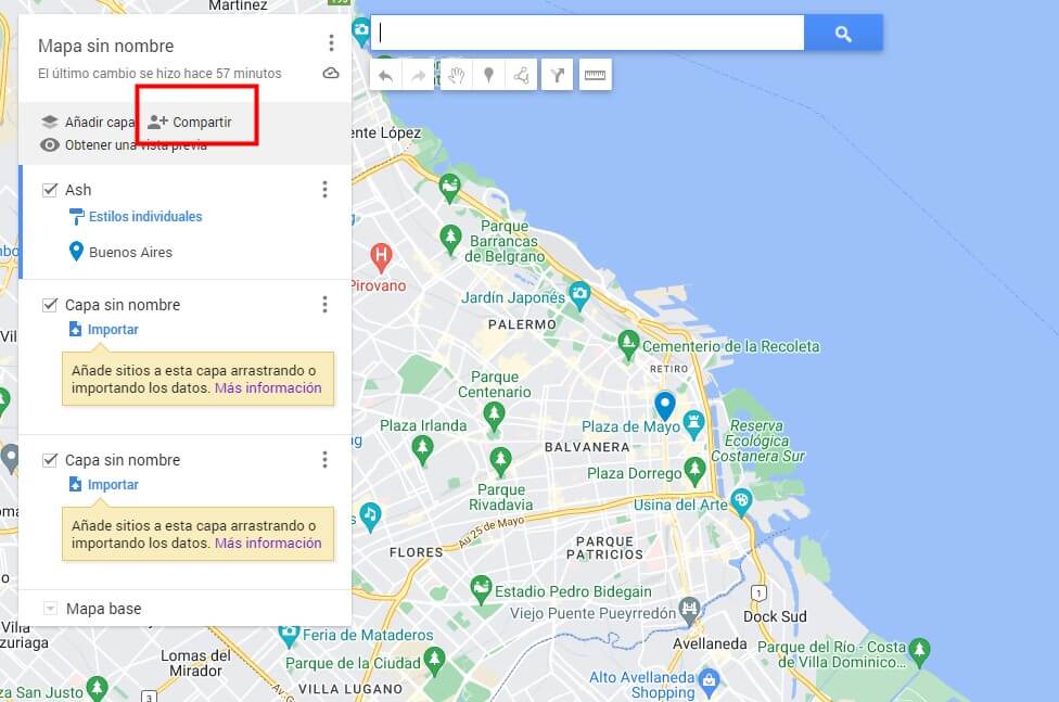 cpmpartir la ruta en Google Maps