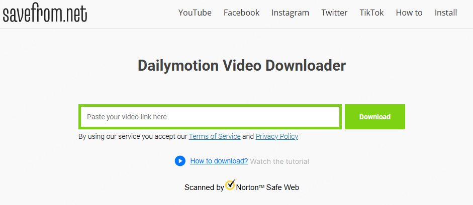 escargar videos de Dailymotion via savefrom
