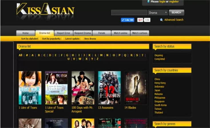 KissAsian - sitio web para doramas