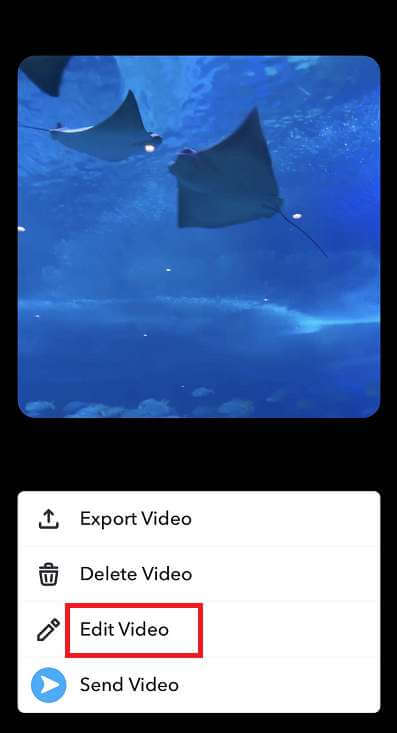 cortar un video en Snapchat