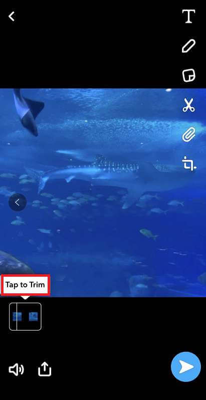 recortar video en Snapchat