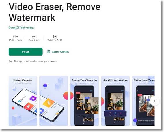 Pixelar la marca de agua por Video Eraser - Remove WaterMark