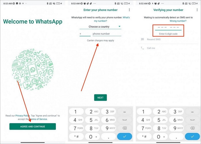 jak aktywować WhatsApp za pomocą kodu SMS