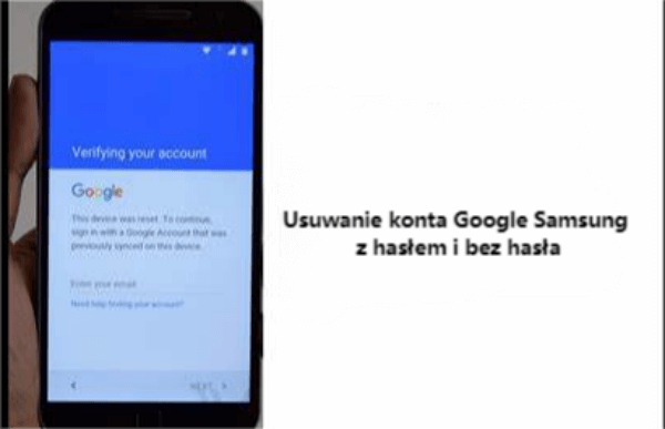 Usuń konto Google z Samsunga